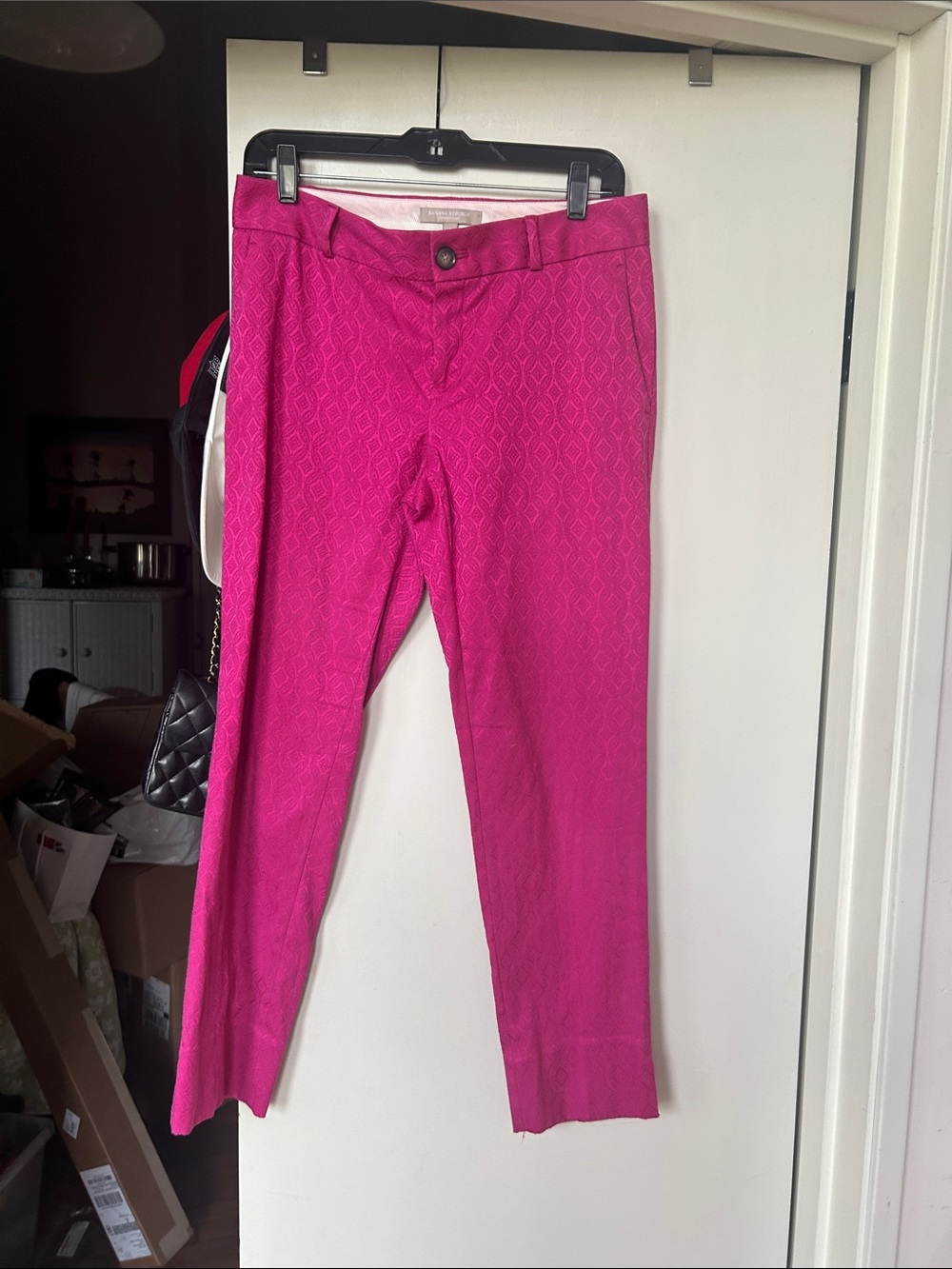 Banana Republic Fuchsia Textured Camden pant
